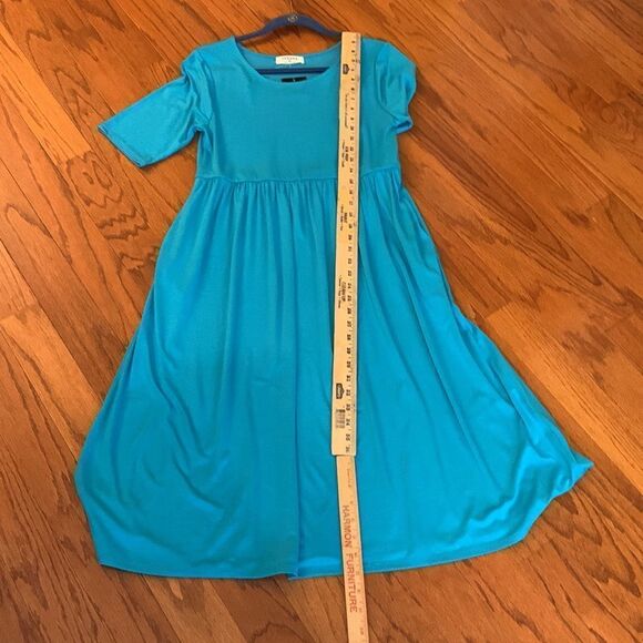 ZENANA extra large short sleeve blue dress - Picture 4 of 7